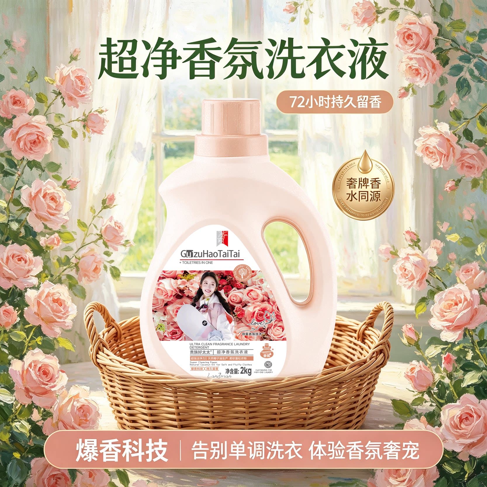 【考拉福利专属】贵族好太太去渍洗衣液留香持久大桶家庭装深层10