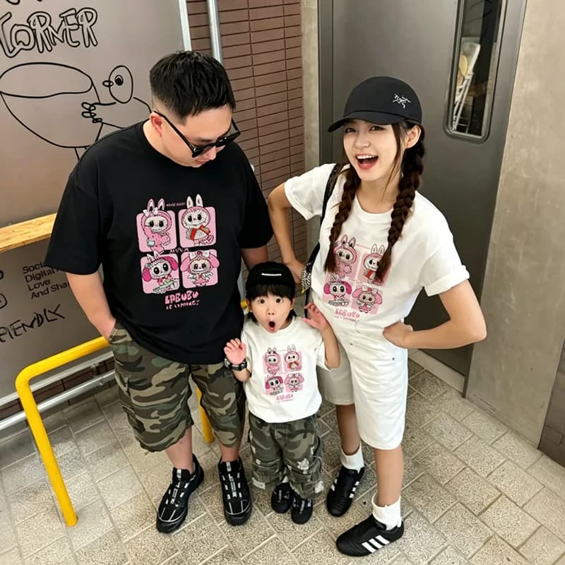 MYJU官方正品夏季情侣纯棉短袖26新款T恤男女圆领短袖儿童A3
