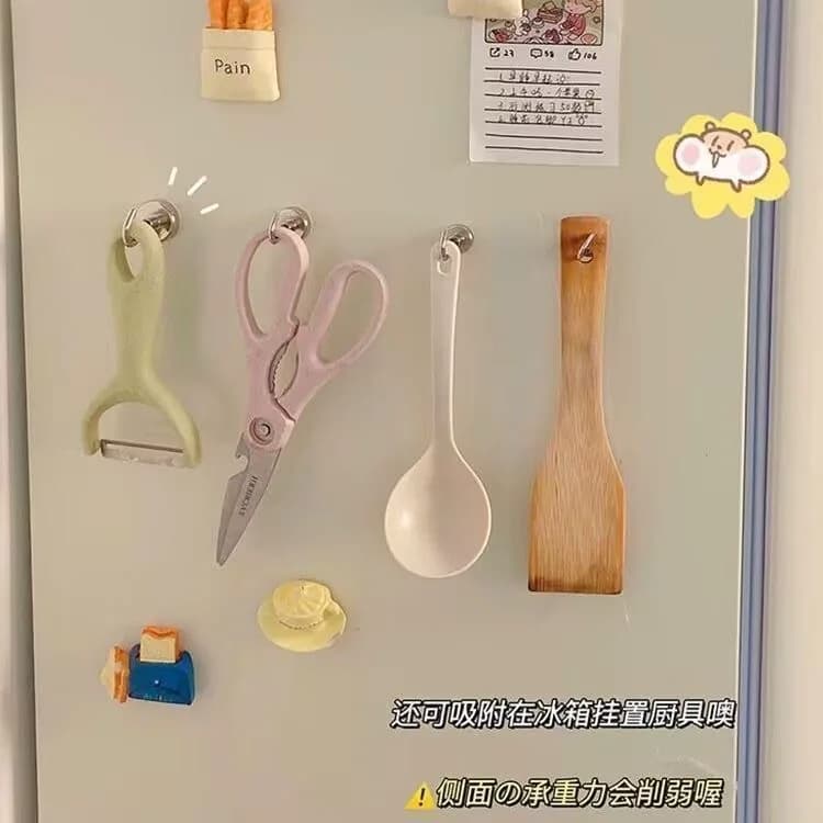 【发6个】磁吸挂钩免打孔强磁铁收纳多用途强力门后冰箱卫生间
