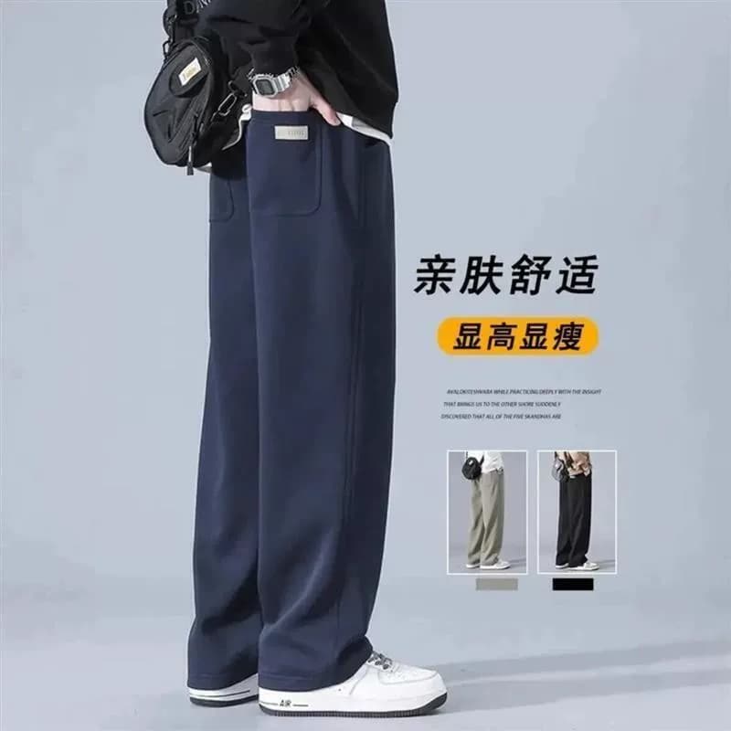 安娜可服饰优品店潮流男士直筒阔腿卫裤舒适亲肤显瘦运动休闲长裤
