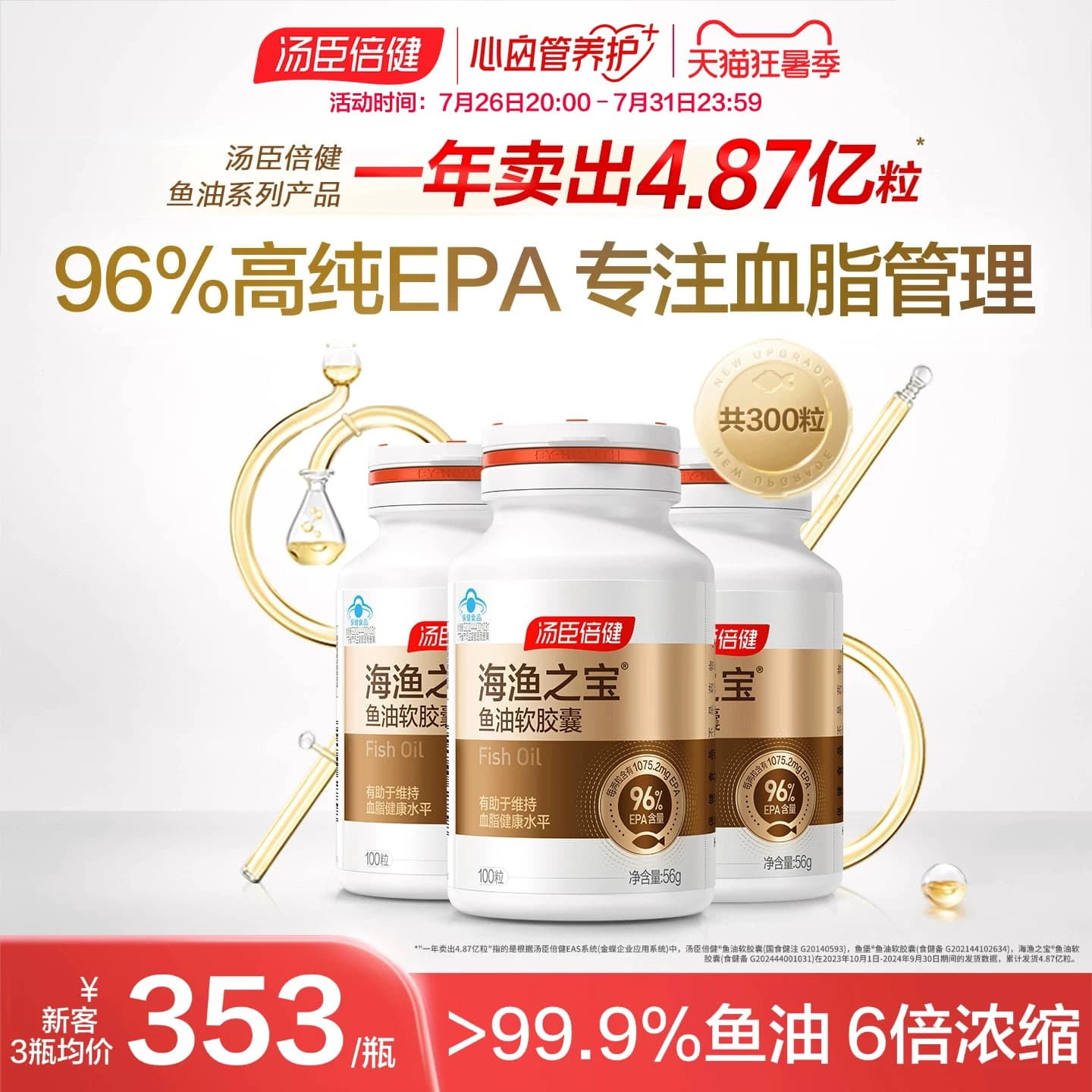 高纯度EPA鱼油专业辅助降血脂