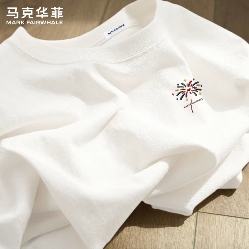 马克华菲男士纯棉短袖印花T恤男