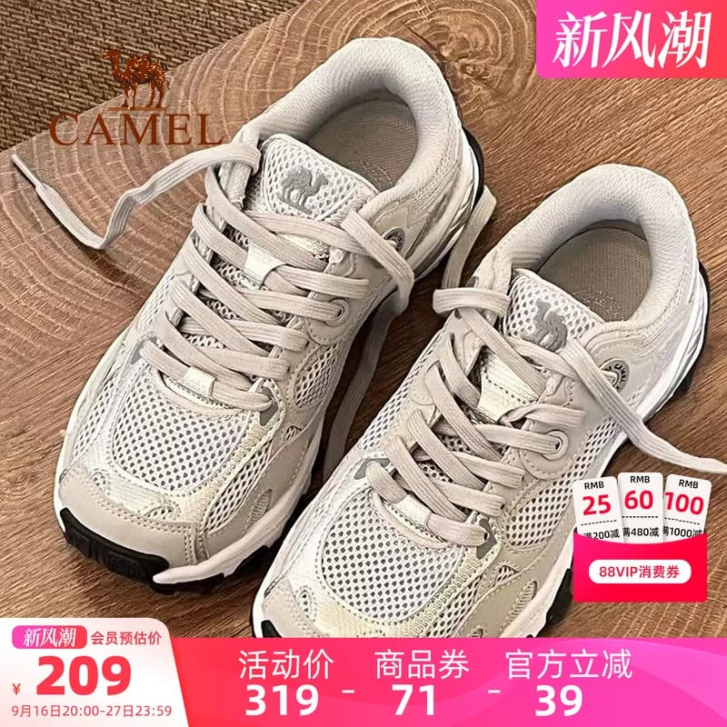 骆驼慢跑鞋漫游新款运动鞋女